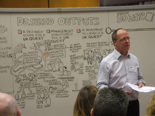 John Kelly at a whiteboard