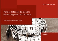 Public Interest Seminar: Measuring Law Firm Success